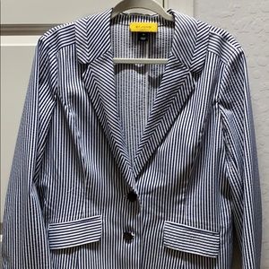 St John Seersuker Jacket/Blazer Size 14